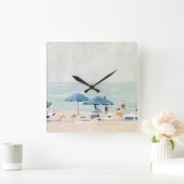 Wenn es die Strände sind Quadratische Wanduhr (Zuhause)