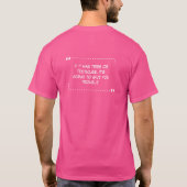 Wenn es einen rosa T - Shirt mit Reifen gibt (Rückseite)