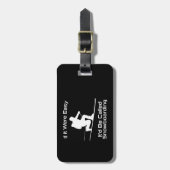 Wenn es einfach wäre, wäre es Snowboarden Tele Ski Gepäckanhänger (Vorderseite vertikal)