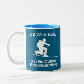 Wenn es einfach wäre, wäre es Snowboarden Tele Ski Zweifarbige Tasse (Links)