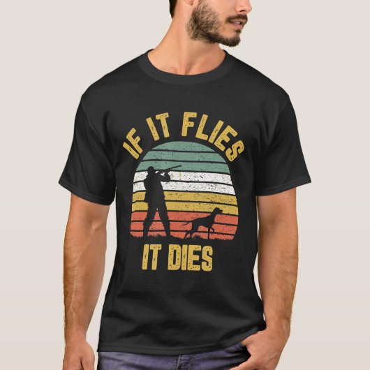 Wenn es fliegt, stirbt es die lustige Ente Gänse V T-Shirt (Vorderseite)