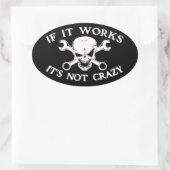 Wenn es funktioniert ovaler aufkleber (Tasche)