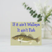 wenn es gefällt walleaint fish postkarte (Stehend Vorderseite)