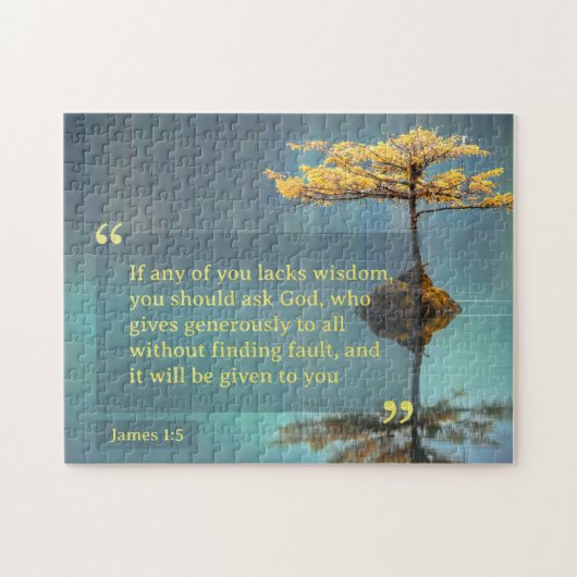 Wenn es jemandem von Ihnen an Weisheit fehlt, soll Puzzle (Horizontal)