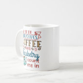 Wenn es Kaffee und Körbchen umfasst zählen Sie mir Kaffeetasse (Vorderseite Links)