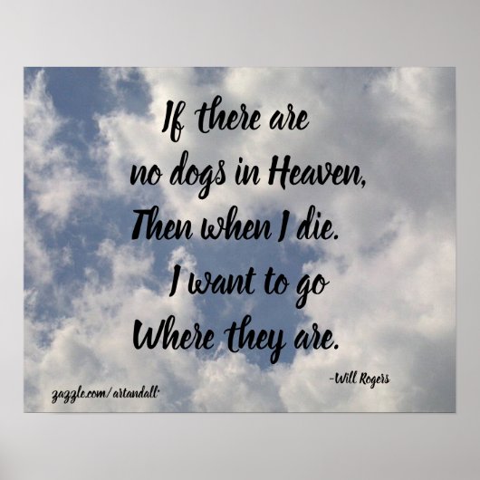 WENN ES KEINE HUNDE-WILL ROGERS POSTER (Vorne)