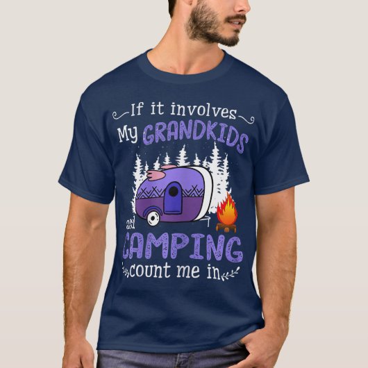 Wenn es meine Enkelkinder und Camping betrifft, zä T-Shirt (Vorderseite)