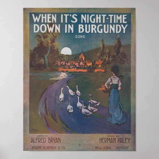 Wenn es Nacht in Burgund ist Poster (Vorne)