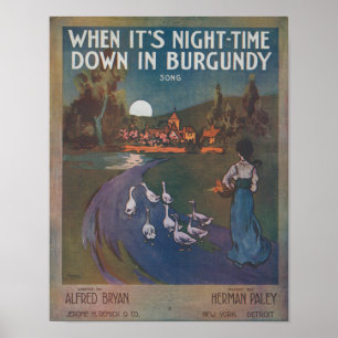 Wenn es Nacht ist in Burgund Poster