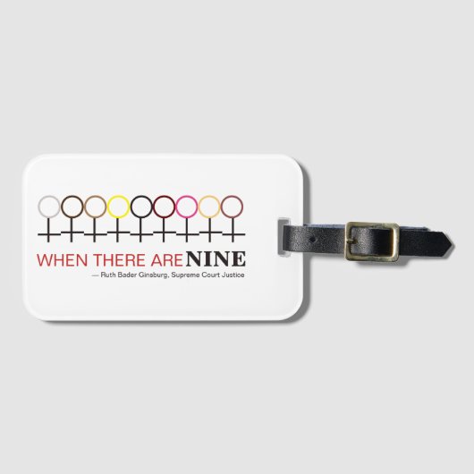 Wenn es neun Richter Ginsburg RBG Zitat Gepäckanhänger (Vorderseite (Horizontal))