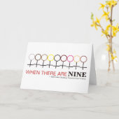 Wenn es neun Richter Ginsburg RBG Zitat Karte (Gelbe Blume)