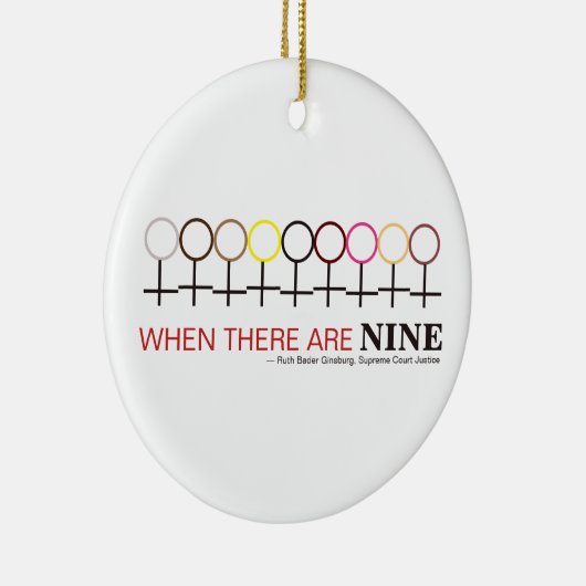 Wenn es neun Richter Ginsburg RBG Zitat Keramik Ornament (Rechts)