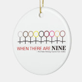 Wenn es neun Richter Ginsburg RBG Zitat Keramik Ornament (Links)