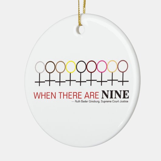 Wenn es neun Richter Ginsburg RBG Zitat Keramik Ornament (Links)
