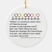 Wenn es neun Richter Ginsburg RBG Zitat Keramik Ornament (Hinten)