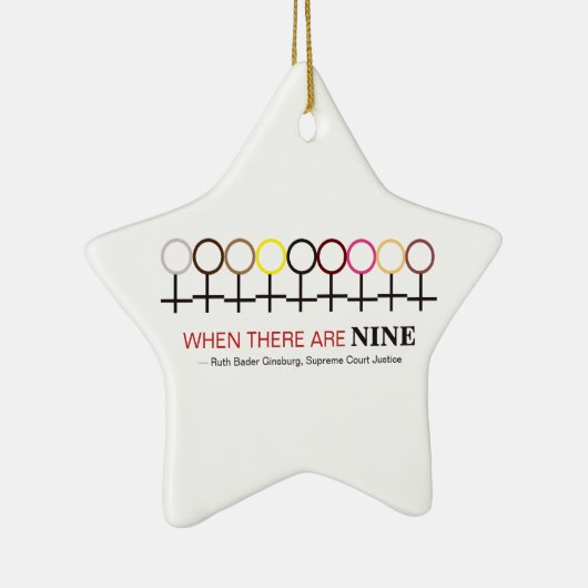 Wenn es neun Richter Ginsburg RBG Zitat Keramik Ornament (Rechts)