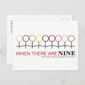 Wenn es neun Richter Ginsburg RBG Zitat Postkarte (Vorne/Hinten)