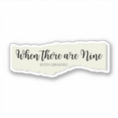 Wenn es neun Zitate auf zerrissenem Papier gibt Aufkleber (Vorderseite)