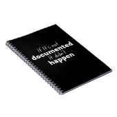 Wenn es nicht dokumentiert ist, ist es nicht passi notizblock (Rechte Seite)