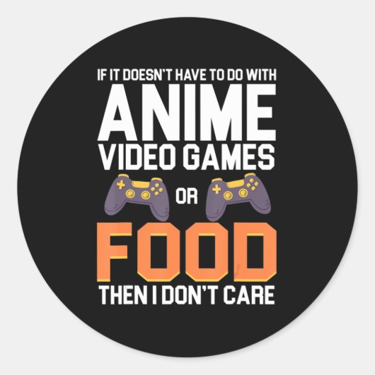 Wenn es nicht mit Anime-Videospielen oder Spielen Runder Aufkleber (Vorderseite)