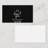 Wenn es nicht öffnet, ist es nicht deine Tür Visitenkarte (Vorne/Hinten)