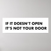 Wenn es nicht öffnet, ist seine Tür nicht deine Poster (Vorne)