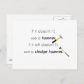 Wenn es nicht passt, postkarte (Vorne/Hinten)