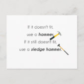 Wenn es nicht passt, postkarte (Vorderseite)