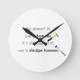 Wenn es nicht passt, runde wanduhr