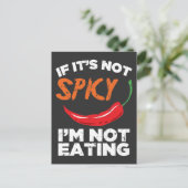 Wenn es nicht scharf ist, esse ich nicht postkarte (Stehend Vorderseite)