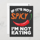 Wenn es nicht scharf ist, esse ich nicht postkarte (Vorne/Hinten)