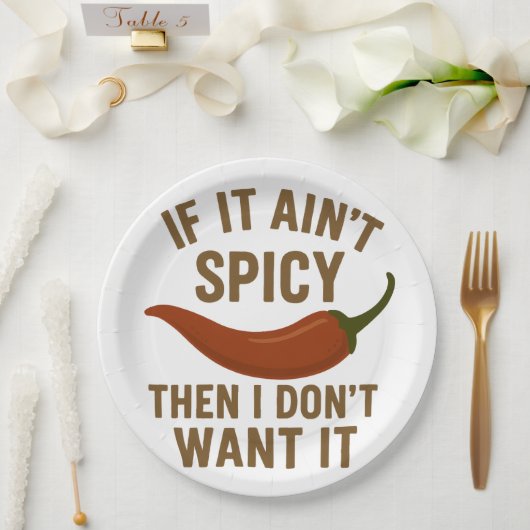 🔥, wenn es nicht scharf ist, Wollte ich es nicht! Pappteller (Hochzeit)