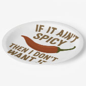 🔥, wenn es nicht scharf ist, Wollte ich es nicht! Pappteller (Schrägansicht)