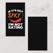 Wenn es nicht würzig ist, esse ich nicht visitenkarte (Vorne/Hinten)