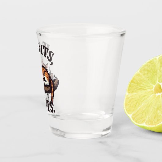 Wenn es passt, sitze ich lustige Schläfchen Katze Schnapsglas (Rechts)