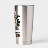 Wenn es passt, sitzt es Lustiges Katzen-Meme Lapto Thermobecher (Links)