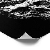 Wenn es passt sitzt schwarze Katzen-Schädel gothic Poster (Ecke)