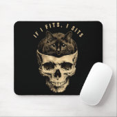 Wenn es passt, sitzt schwarzer Katzen-Schädel lust Mousepad (Mit Mouse)