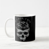 Wenn es passt, sitzt schwarzer Katzen-Schädel Mini Kaffeetasse (Links)