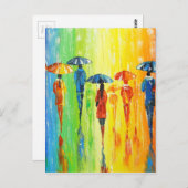 Wenn es regnet, dann ein helles postkarte (Vorne/Hinten)