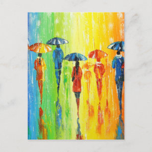 Wenn es regnet, dann ein helles postkarte