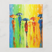 Wenn es regnet, dann ein helles postkarte (Vorderseite)