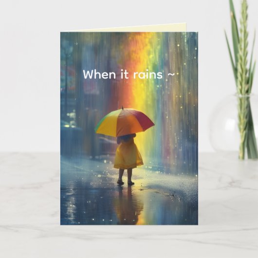 WENN ES REGNET - GUTE KARTE BEKOMMEN (Vorderseite)