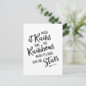 Wenn es regnet - Inspirationskarte Postkarte (Stehend Vorderseite)