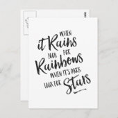 Wenn es regnet - Inspirationskarte Postkarte (Vorne/Hinten)