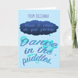 Wenn es regnet inspirierende Anregenziffer Karte