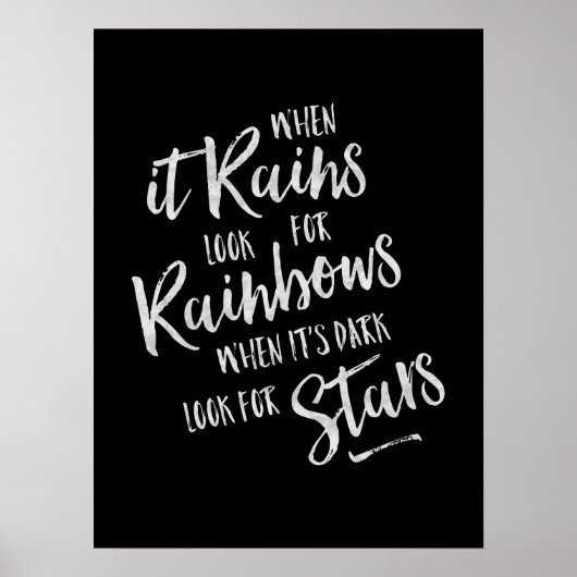 Wenn es regnet - inspirierendes Poster (Vorne)