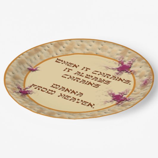 Wenn es regnet...Papierplatte Pappteller (Schrägansicht)