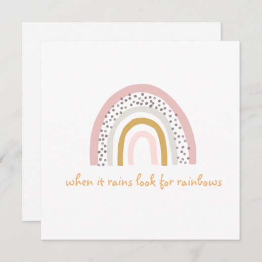 Wenn es regnet suchen Sie nach Rainbows Boho Grußk (Vorne/Hinten)