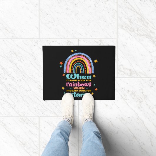 Wenn es regnet, suchen Sie nach Regenbogen Fußmatte (Indoor)